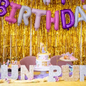 แบคดรอปลูกโป่ง ฉากลูกโป่ง Kid's Birthday Balloon Backdrop - Rapunzel Princess 6th Birthday