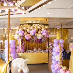 แบคดรอปลูกโป่ง ฉากลูกโป่ง Kid's Birthday Balloon Backdrop - Rapunzel Princess 6th Birthday
