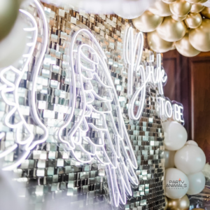 แบคดรอปลูกโป่ง ฉากลูกโป่ง Hen Party Balloon Backdrop - Gold Shimmer Wall