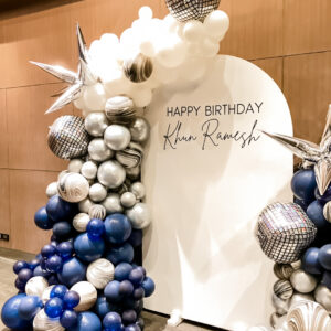 แบคดรอปลูกโป่ง ฉากลูกโป่ง Birthday Balloon Backdrop - For Him - Blue