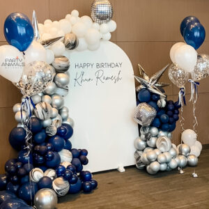 แบคดรอปลูกโป่ง ฉากลูกโป่ง Birthday Balloon Backdrop - For Him - Blue