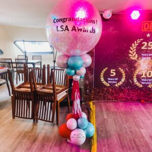 แบคดรอปลูกโป่ง ฉากลูกโป่ง Corporate Events Balloon Backdrop - DB Schenker Long Service Awards Ceremony