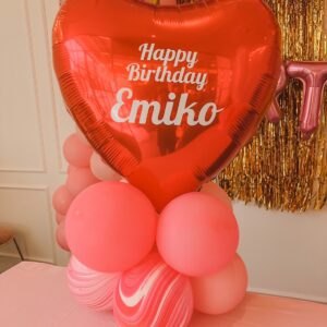 แบคดรอปลูกโป่ง ฉากลูกโป่ง Kid's Birthday Balloon Backdrop - Barbie - Pink