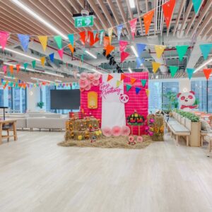 แบคดรอปลูกโป่ง ฉากลูกโป่ง Loy Kratong Festival Decoration for Food Panda