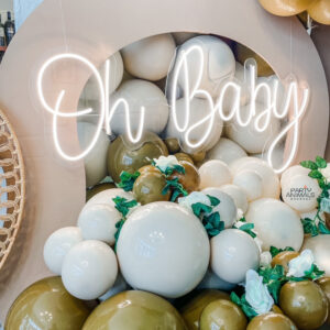 ลูกโป่งเบบี้ชาวเวอร์ Baby Shower - ฉากลูกโป่งเฉลยเพศ Balloon Backdrop - Baby Shower Gender Reveal Party "We Can Bearly Wait!" for K.Patricia Good