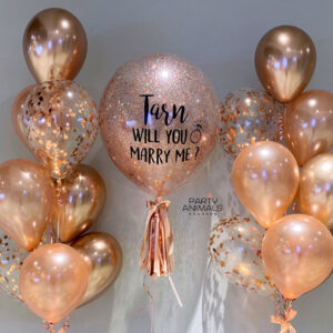 ลูกโป่งขอแต่งงาน Will You Marry Me? Balloon - Rose Gold Balloon Set (with helium) (17 pcs)