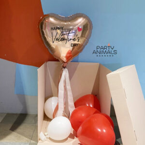 ลูกโป่งวาเลนไทน์ Valentine's Day Balloon - Super Red Heart in a Surprise Box (with helium) (1 piece)