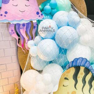 แบคดรอปลูกโป่ง ฉากลูกโป่ง Kid's Birthday Balloon Backdrop - Mermaid - Multicolour &