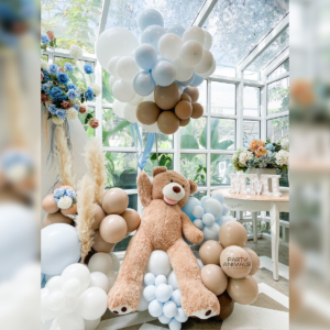 ลูกโป่งเบบี้ชาวเวอร์ Baby Shower - ฉากลูกโป่งเฉลยเพศ Balloon Backdrop - Boy Oh Boy! Baby Shower Gender Reveal Party - For K. Da Endorphine & Dannis