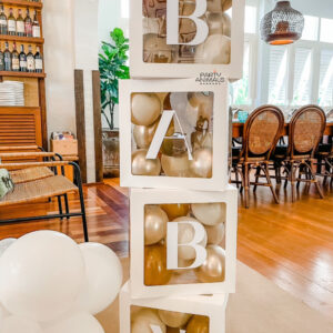 ลูกโป่งเบบี้ชาวเวอร์ Baby Shower - ฉากลูกโป่งเฉลยเพศ Balloon Backdrop - Baby Shower Gender Reveal Party "We Can Bearly Wait!" for K.Patricia Good