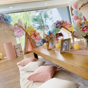 แบคดรอปลูกโป่ง ฉากลูกโป่ง Kid's Birthday Balloon Backdrop - Fairly garden - Pastel Rainbow
