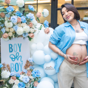 ลูกโป่งเบบี้ชาวเวอร์ Baby Shower - ฉากลูกโป่งเฉลยเพศ Balloon Backdrop - Boy Oh Boy! Baby Shower Gender Reveal Party - For K. Da Endorphine & Dannis