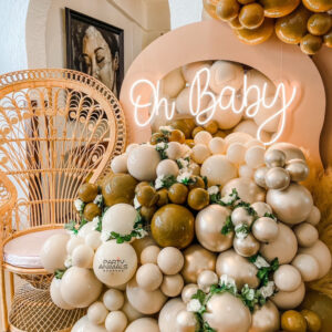 ลูกโป่งเบบี้ชาวเวอร์ Baby Shower - ฉากลูกโป่งเฉลยเพศ Balloon Backdrop - Baby Shower Gender Reveal Party "We Can Bearly Wait!" for K.Patricia Good